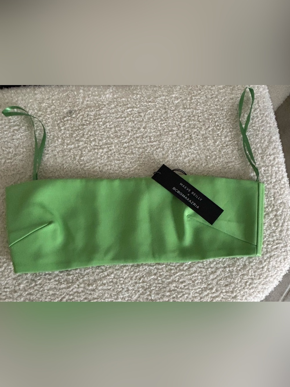 BCBGMaxAzria Maeve Reilly Lime Green Bandeau Top